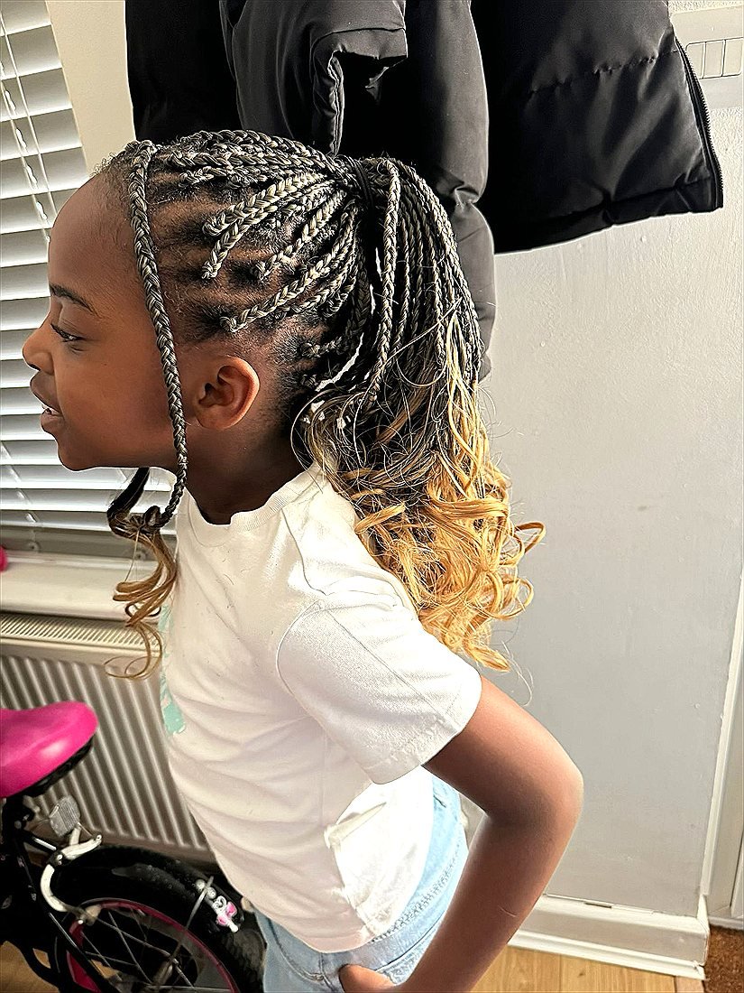Kids ombre braids